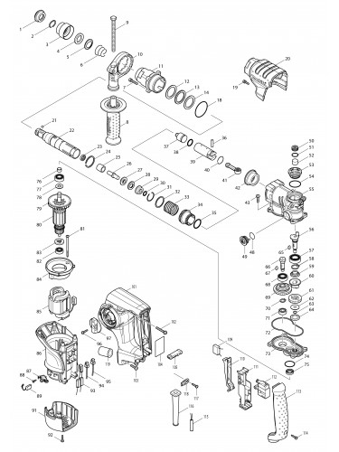Vue éclatée Makita HR2800#01