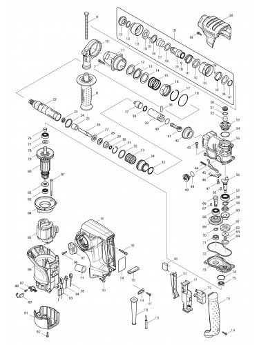Vue éclatée Makita HR2810T#01