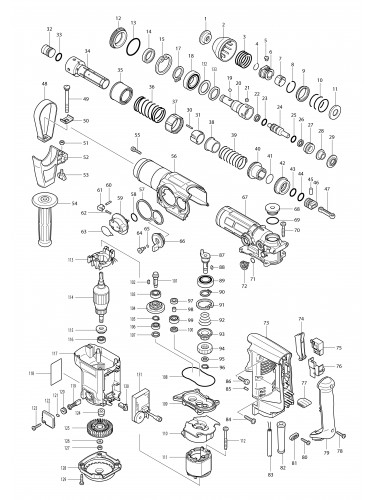 Vue éclatée Makita HR3000C#01
