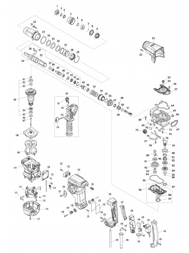 Vue éclatée Makita HR3001C#01
