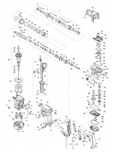 Vue éclatée Makita HR3012FC#01