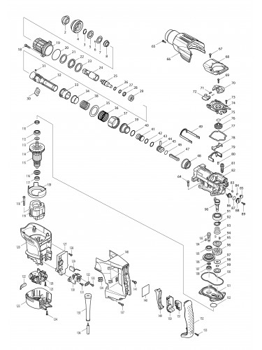 Vue éclatée Makita HR3200C#01