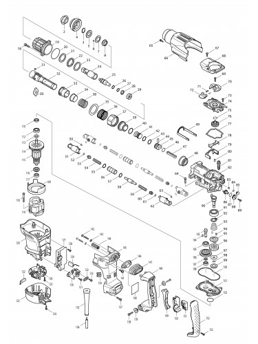 Vue éclatée Makita HR3210C#01