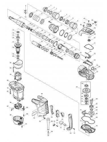 Vue éclatée Makita HR4002#01