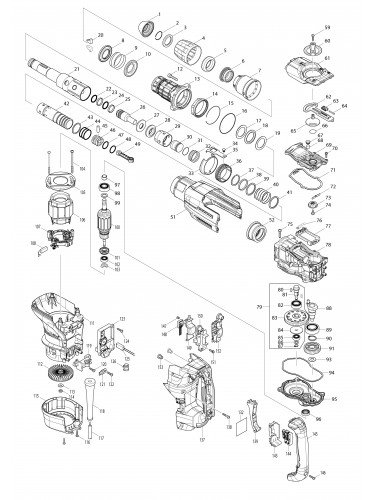 Vue éclatée Makita HR4003C#01