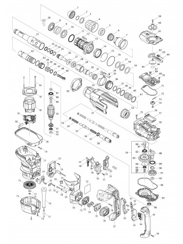 Vue éclatée Makita HR4013C#01