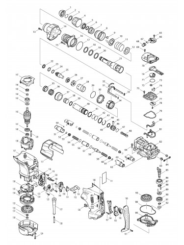 Vue éclatée Makita HR4510C#01