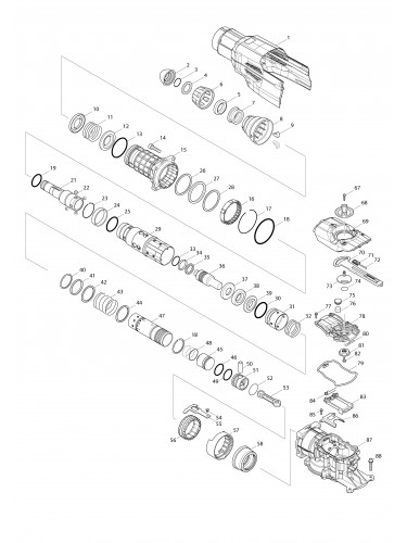 Vue éclatée Makita HR5202C#01