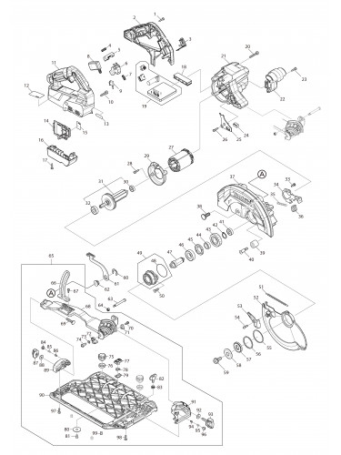 Vue éclatée Makita HS004G#01