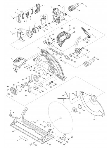 Vue éclatée Makita HS013G#01