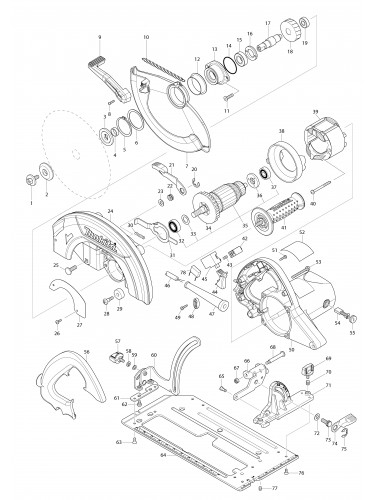 Vue éclatée Makita HS0600#01