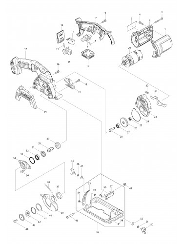 Vue éclatée Makita HS301D#01