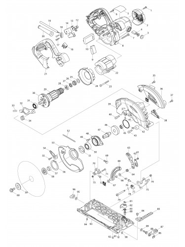 Vue éclatée Makita HS6101#01