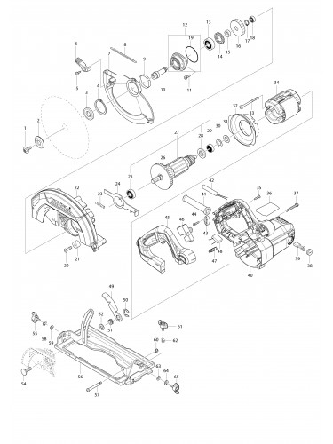 Vue éclatée Makita HS7010#01