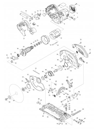 Vue éclatée Makita HS7100#01