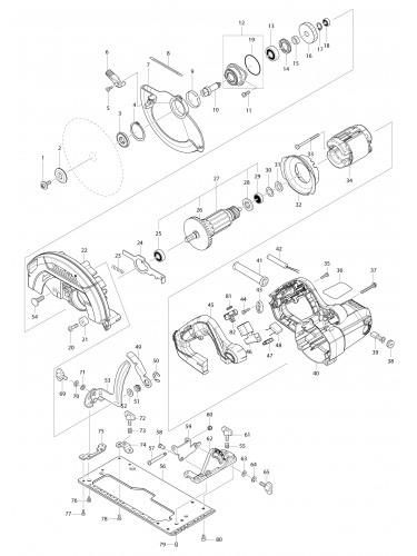 Vue éclatée Makita HS7611#01