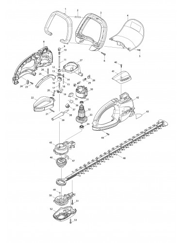 Vue éclatée Makita HT-7510#01