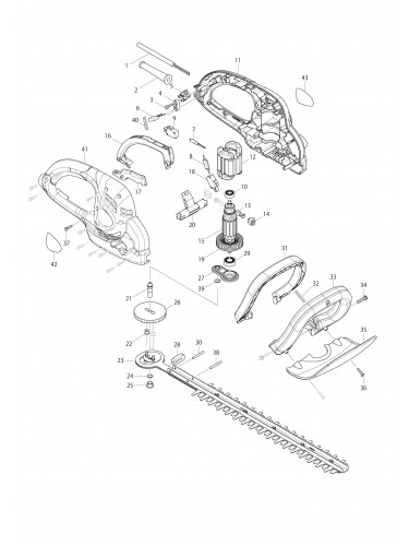Vue éclatée Makita HT43#01