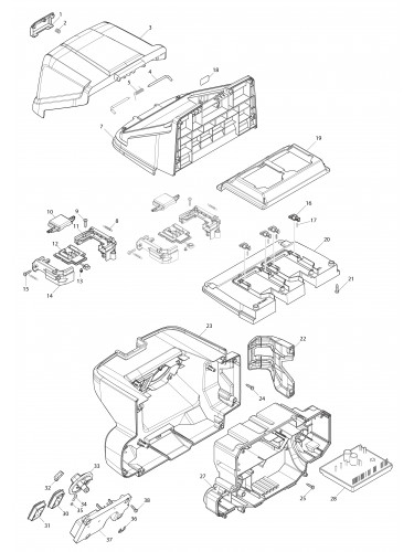 Vue éclatée Makita HW001G#01