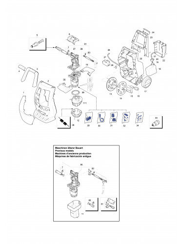 Vue éclatée Makita HW111#01