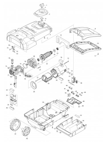 Vue éclatée Makita HW1200#01