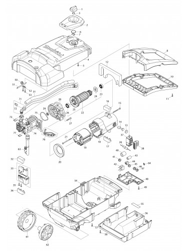 Vue éclatée Makita HW1300#01