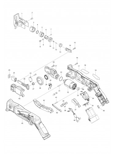 Vue éclatée Makita JR100D#01