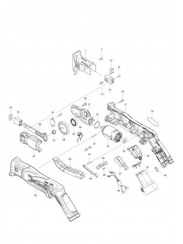 Vue éclatée Makita JR102D#01
