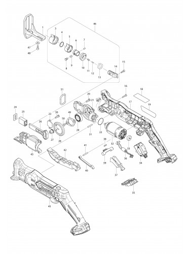 Vue éclatée Makita JR103D#01
