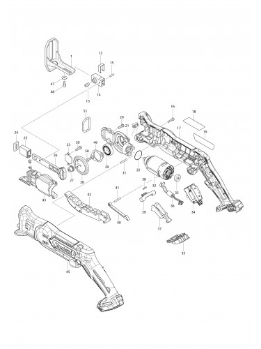 Vue éclatée Makita JR105D#01