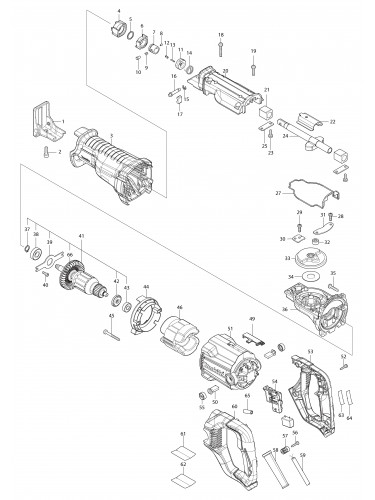 Vue éclatée Makita JR3051T#01
