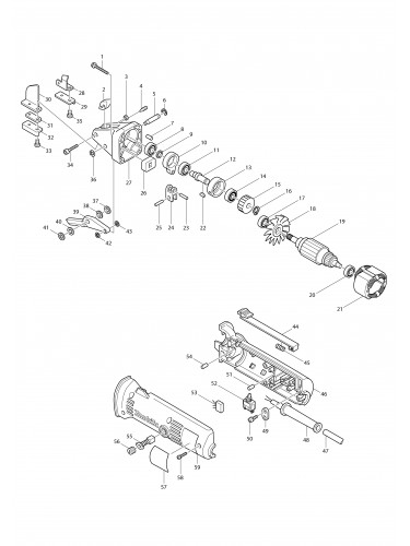 Vue éclatée Makita JS1670#01