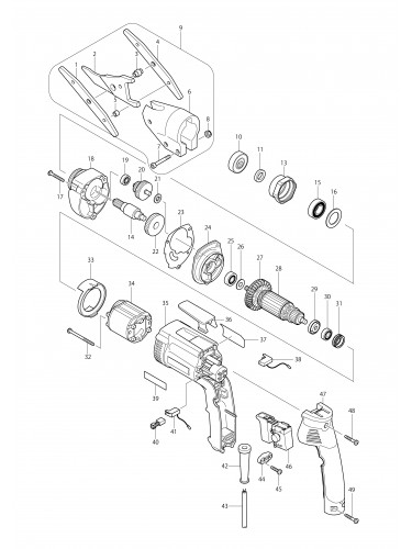 Vue éclatée Makita JS8000#01