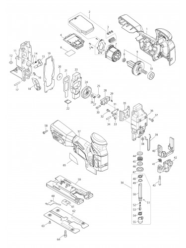 Vue éclatée Makita JV001G#01