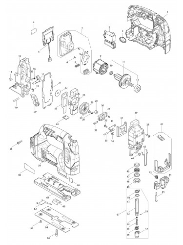 Vue éclatée Makita JV002G#01