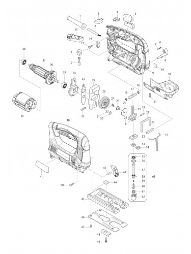 Vue éclatée Makita JV0600#01