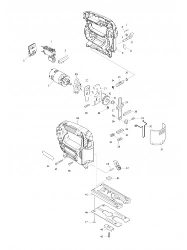 Vue éclatée Makita JV101D#01