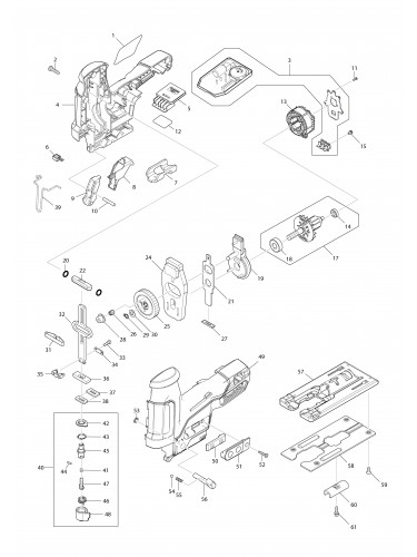 Vue éclatée Makita JV102D#01