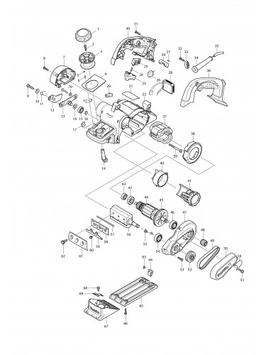 Vue éclatée Makita KP0810C#01