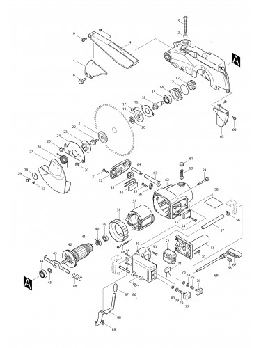 Vue éclatée Makita LH1040#01