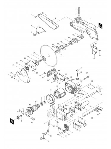 Vue éclatée Makita LH1040F#01