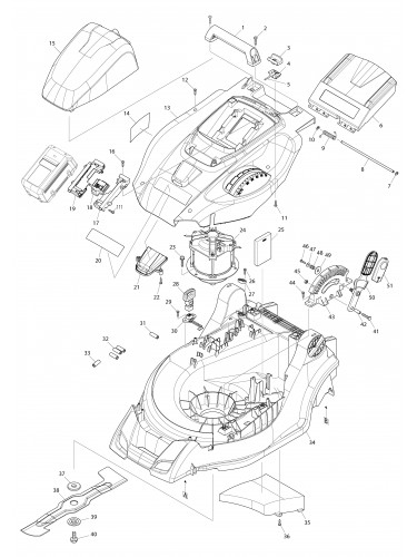 Vue éclatée Makita LM430D#01