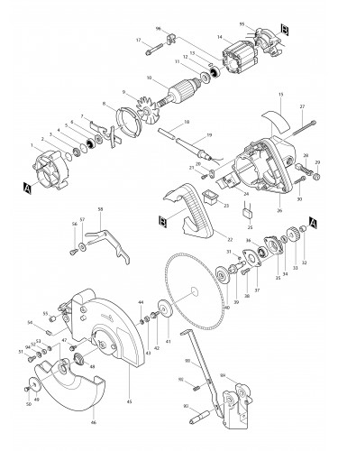 Vue éclatée Makita LS0810#01