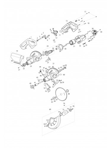 Vue éclatée Makita LS0816F#01