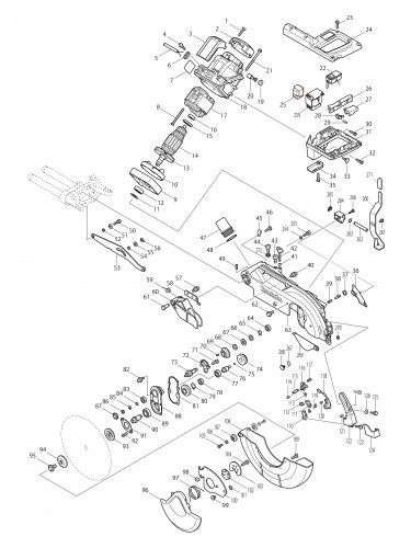 Vue éclatée Makita LS1016L#01