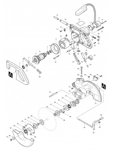 Vue éclatée Makita LS1040F#01