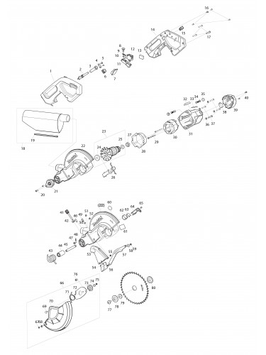 Vue éclatée Makita LS1110F#01