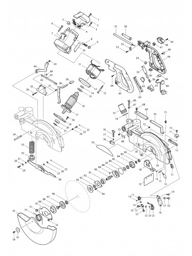 Vue éclatée Makita LS1214L#01