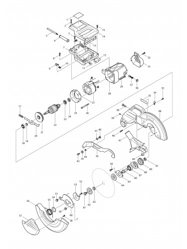 Vue éclatée Makita LS1221#01