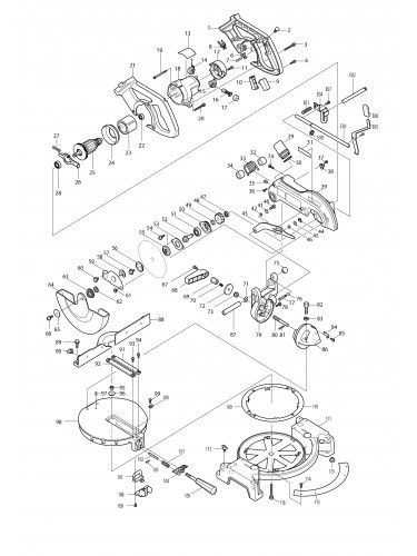 Vue éclatée Makita LS800D#01